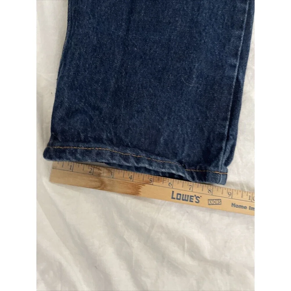 Dickies Mens Jeans Size 44x30 Straight Leg Denim Blue Workwear Pockets Dark Wash